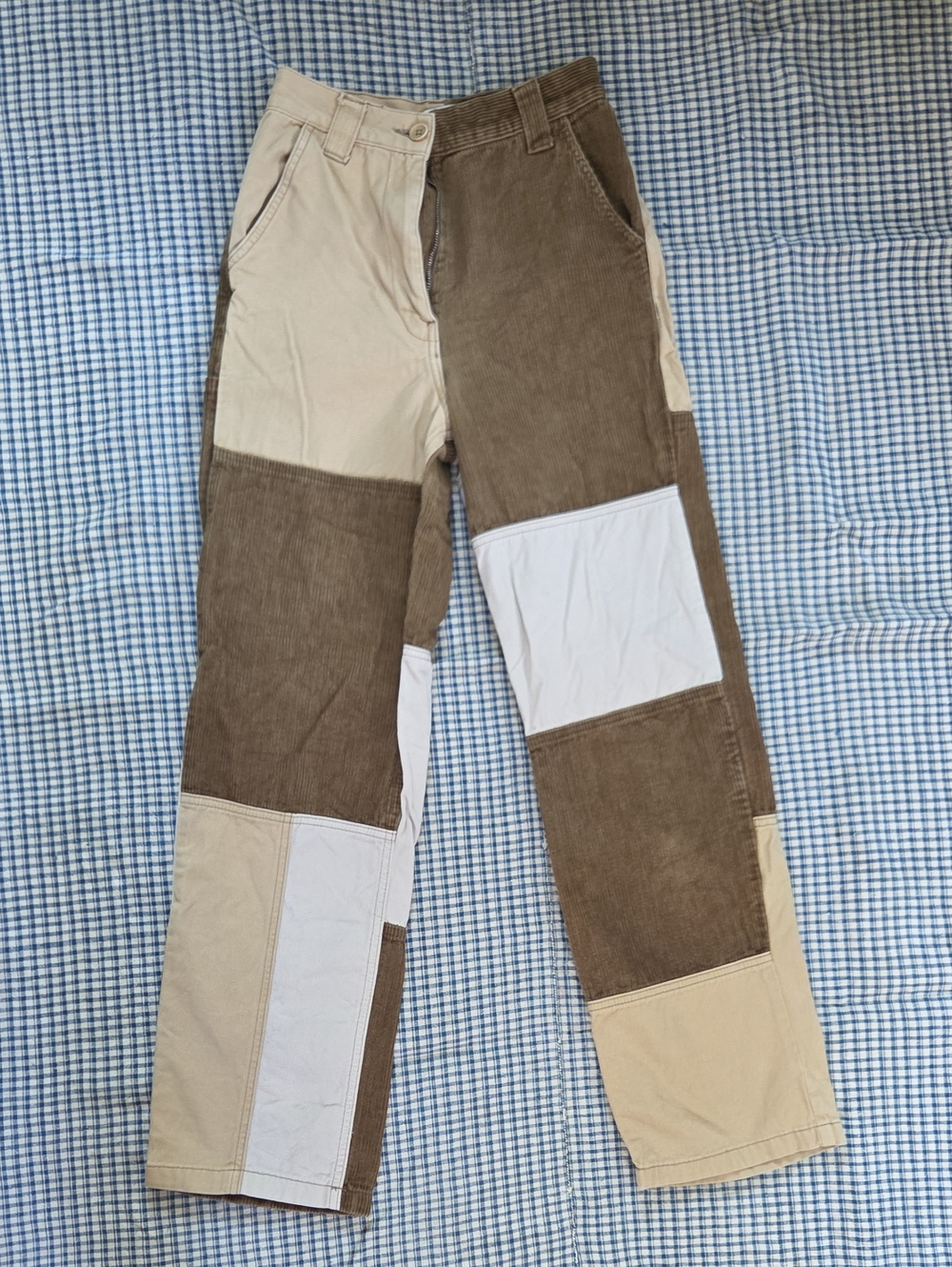 Topshop Patchwork Wide Leg Pants